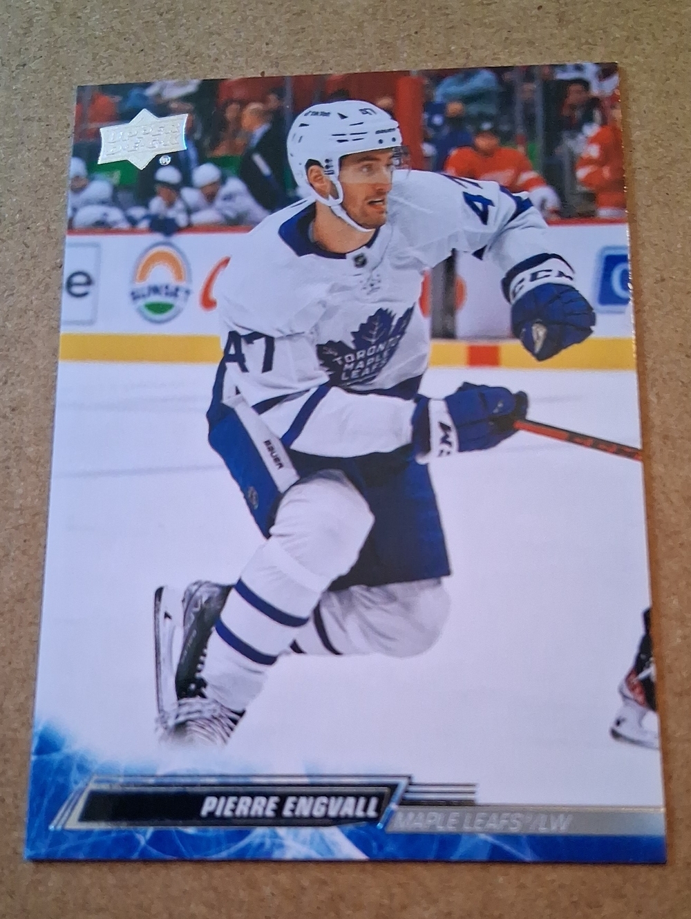 Toronto Maple Leafs Pierre Engvall Hockey Card - White & Blue
